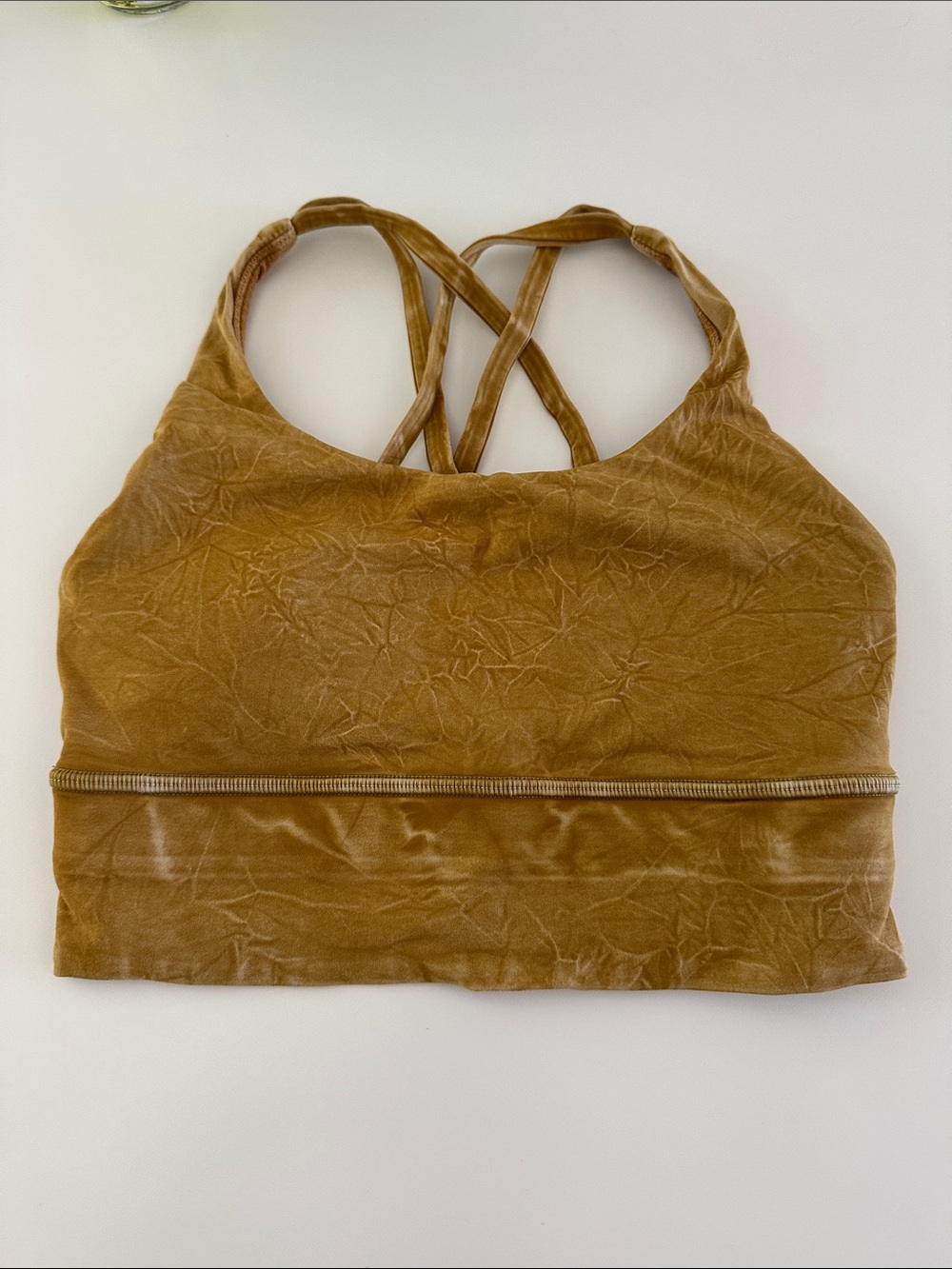 lululemon athletica Velvet Crisscross Sports Bra - Camel Brown